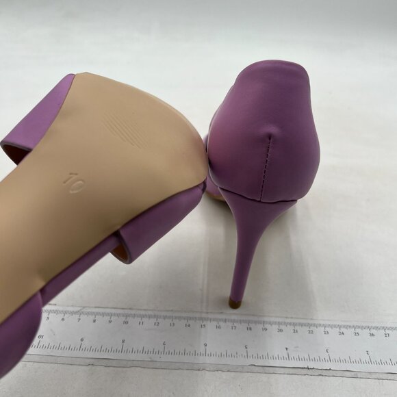 Pazzion Lavender Open Almond Toe High Heeled D'Orsay Slip On Two Pieces Sandals - Picture 6 of 8